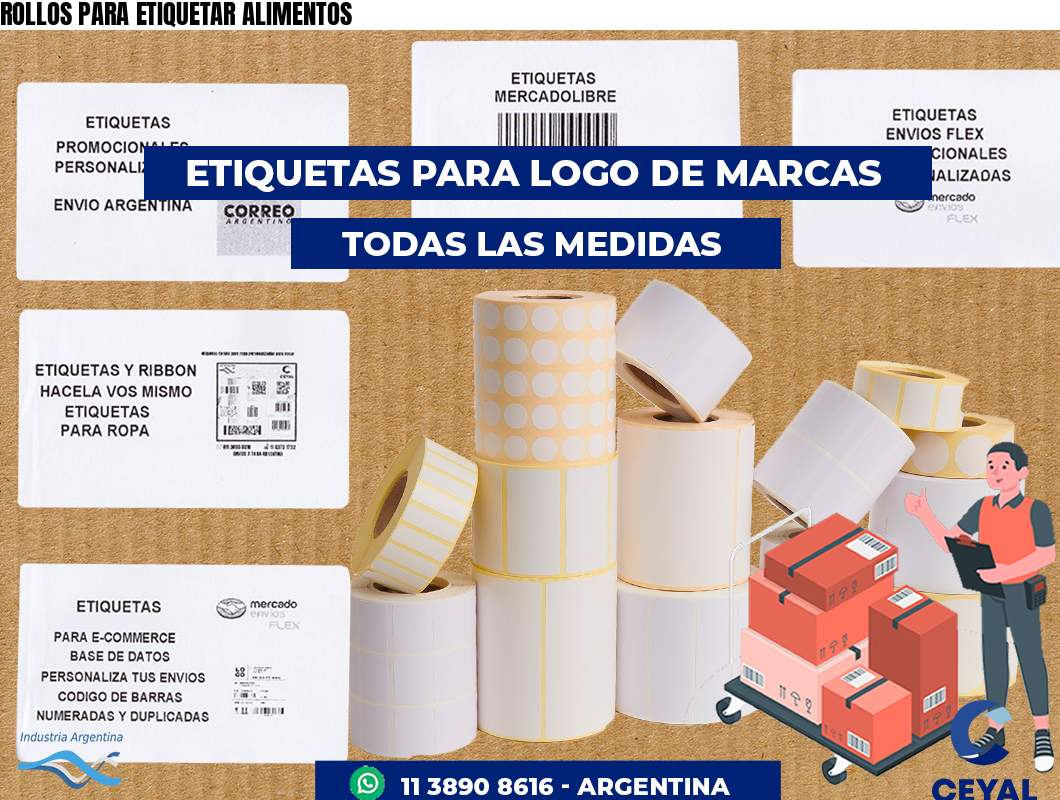 ROLLOS PARA ETIQUETAR ALIMENTOS