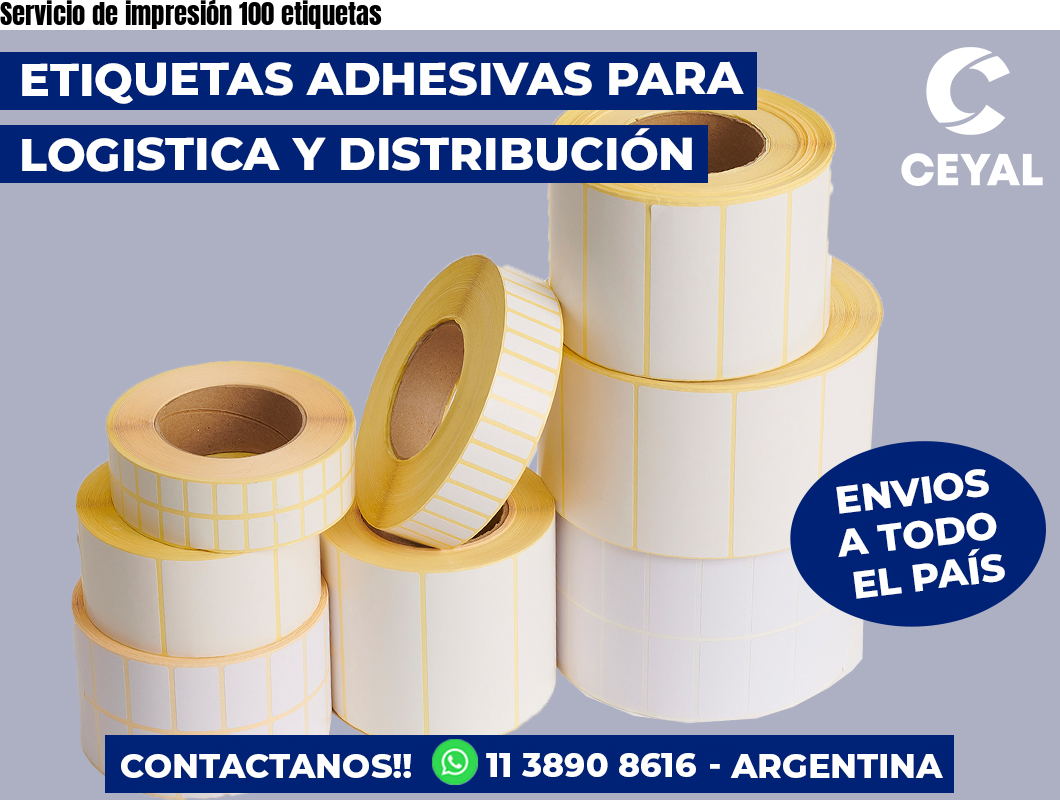 Servicio de impresión 100 etiquetas