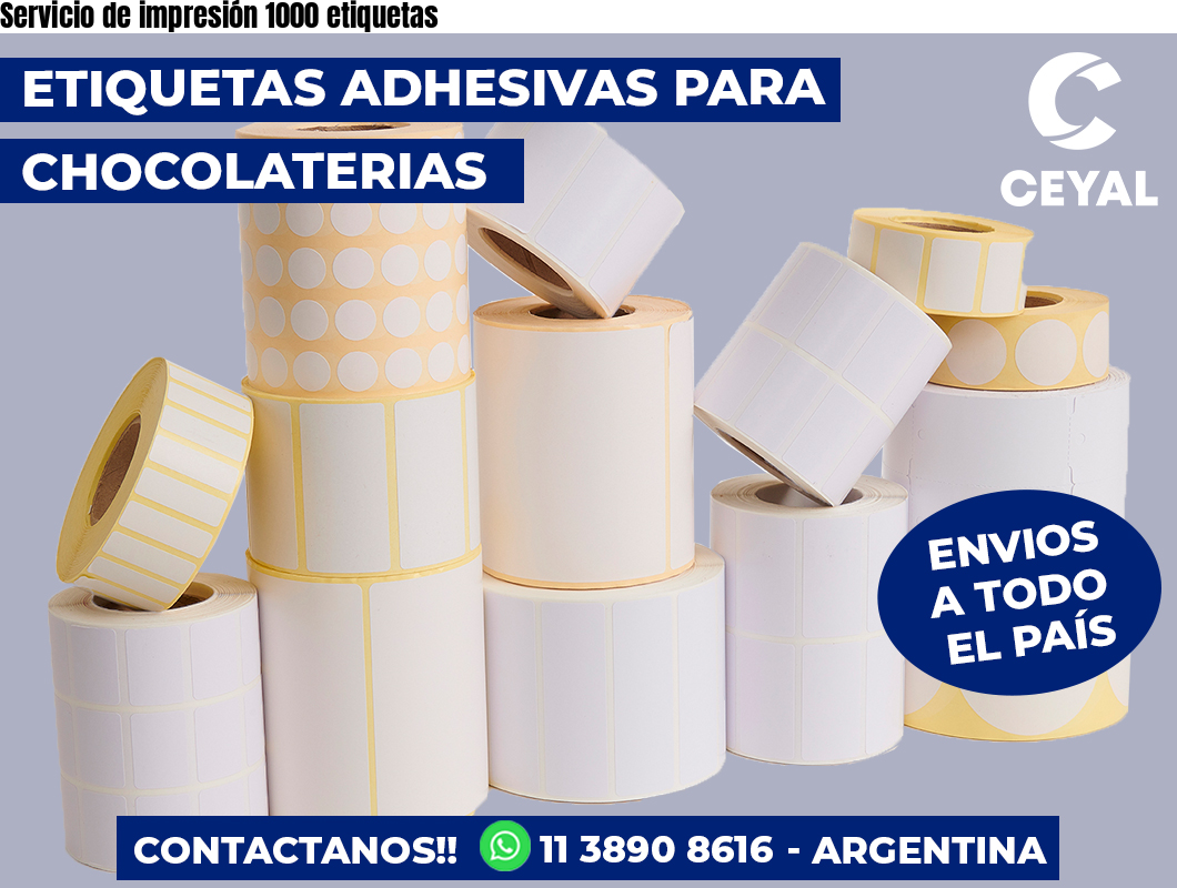 Servicio de impresión 1000 etiquetas