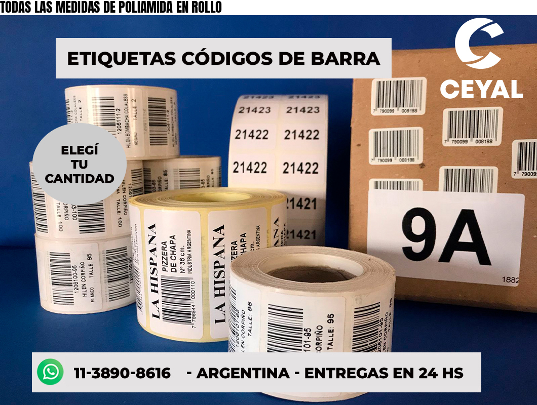 TODAS LAS MEDIDAS DE POLIAMIDA EN ROLLO