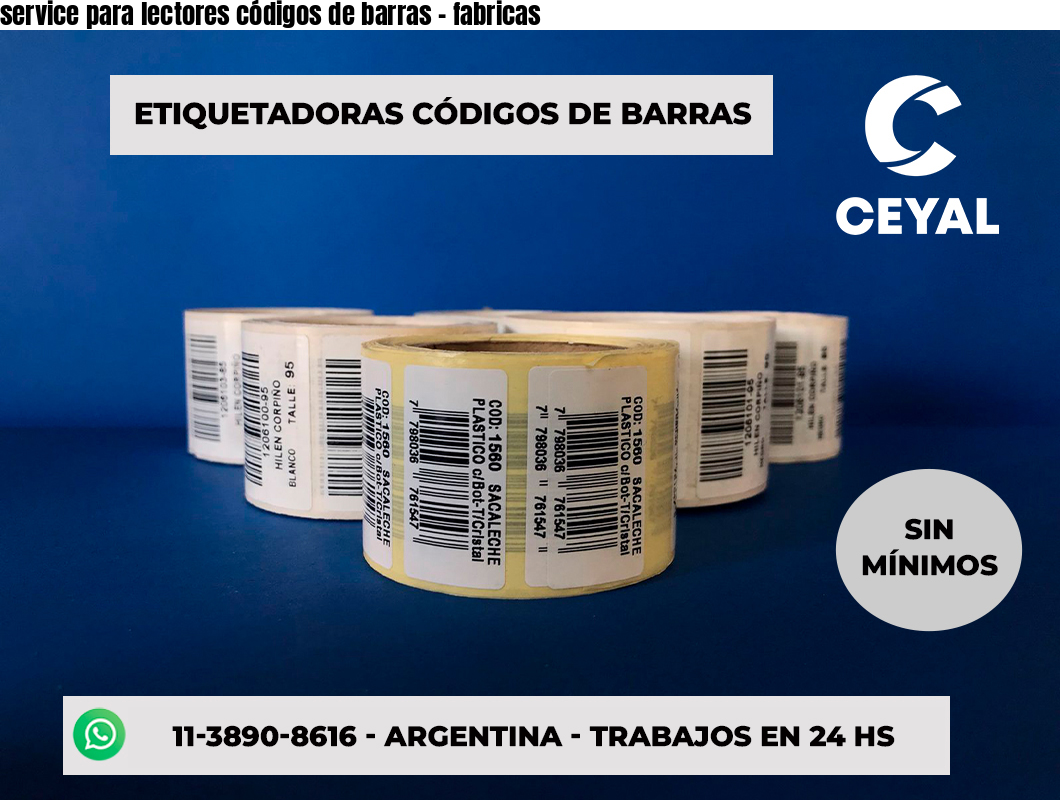 service para lectores códigos de barras - fabricas