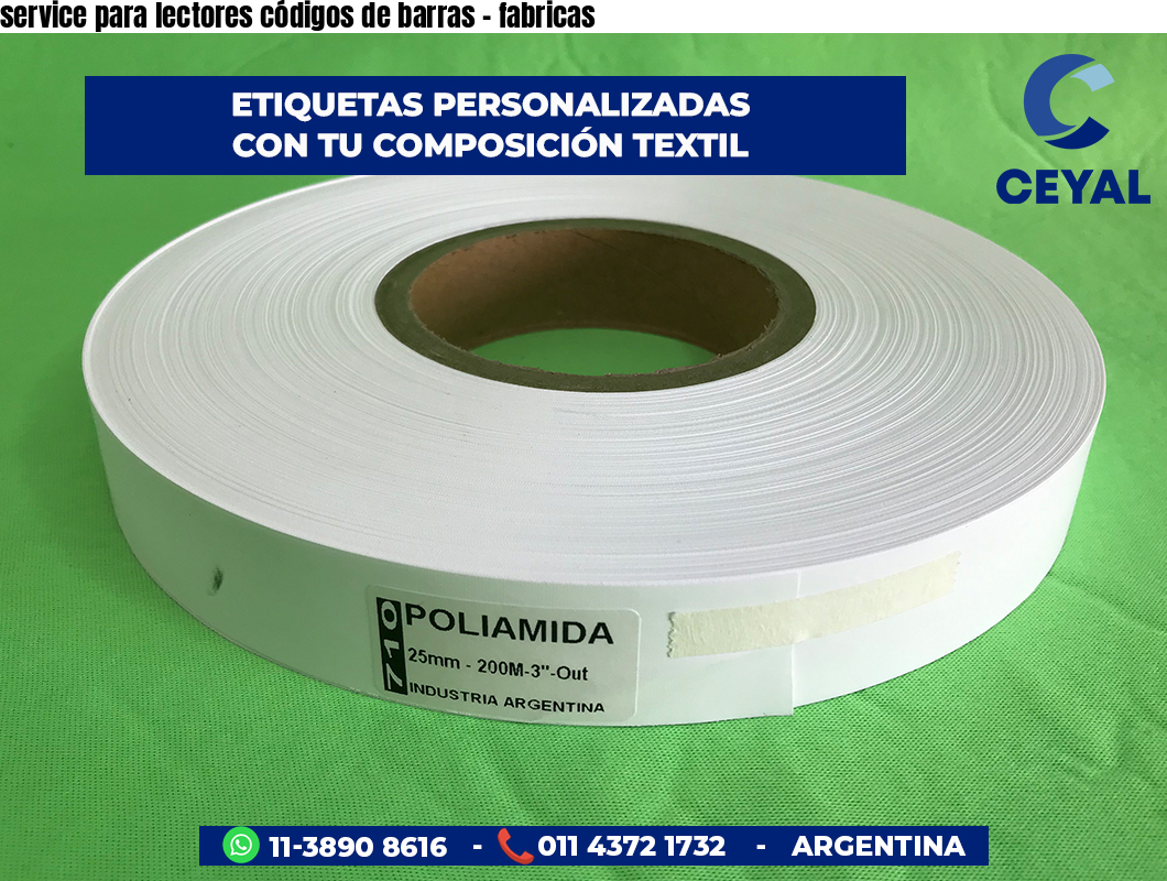 service para lectores códigos de barras - fabricas