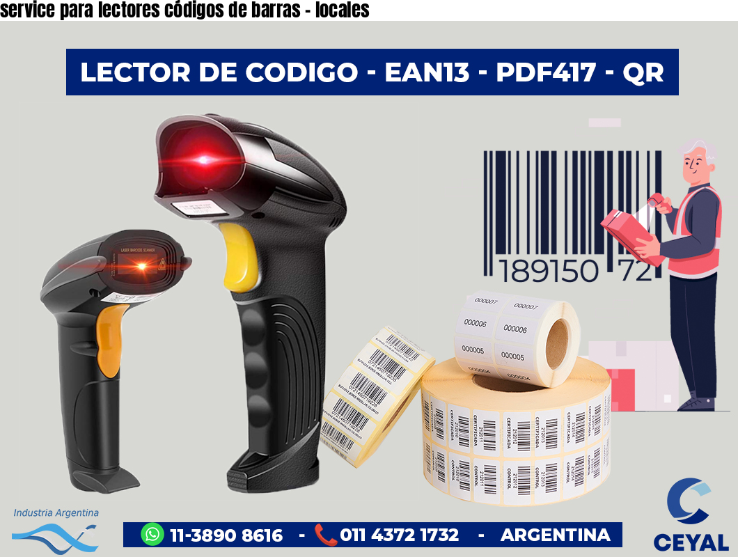 service para lectores códigos de barras - locales