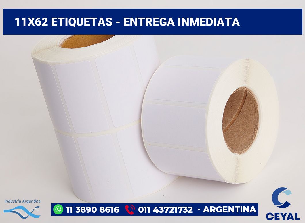 11×62 Etiquetas