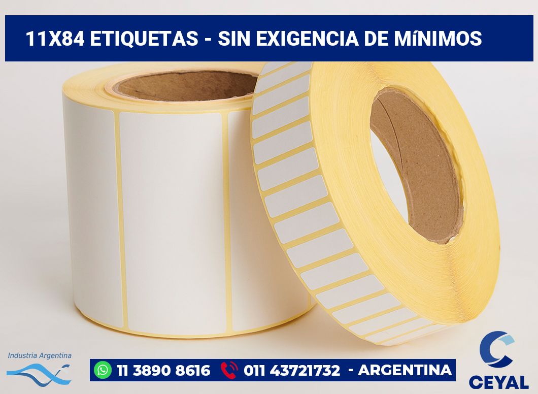 11x84 Etiquetas