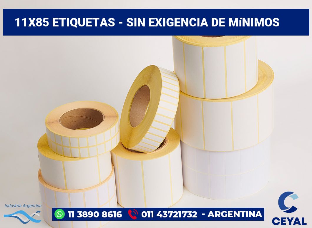 11×85 Etiquetas