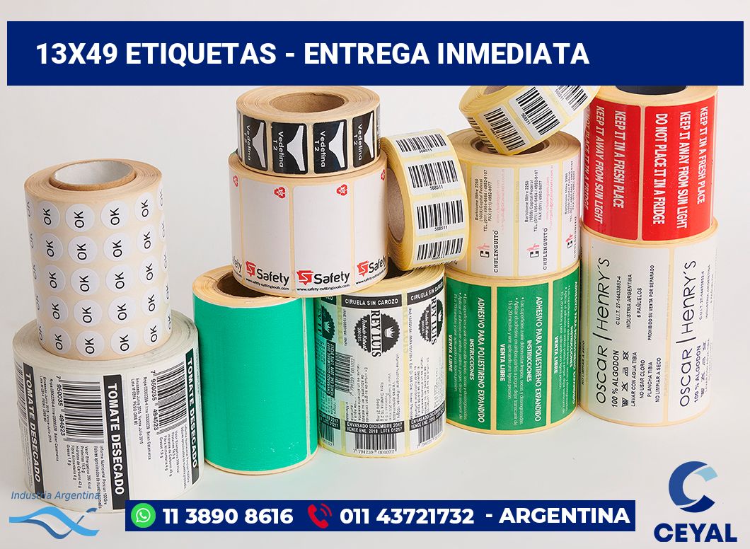 13×49 Etiquetas
