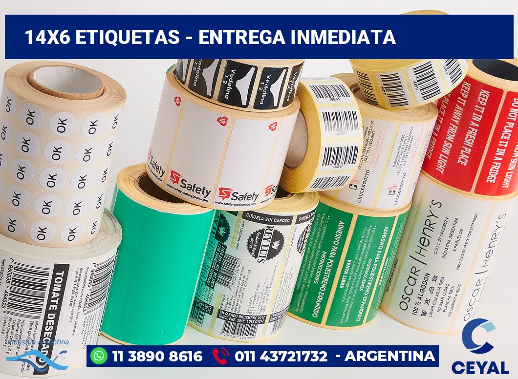 14x6 Etiquetas