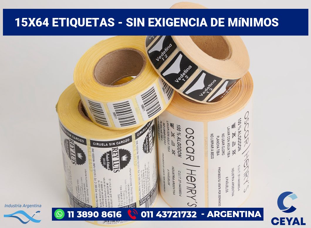 15x64 Etiquetas