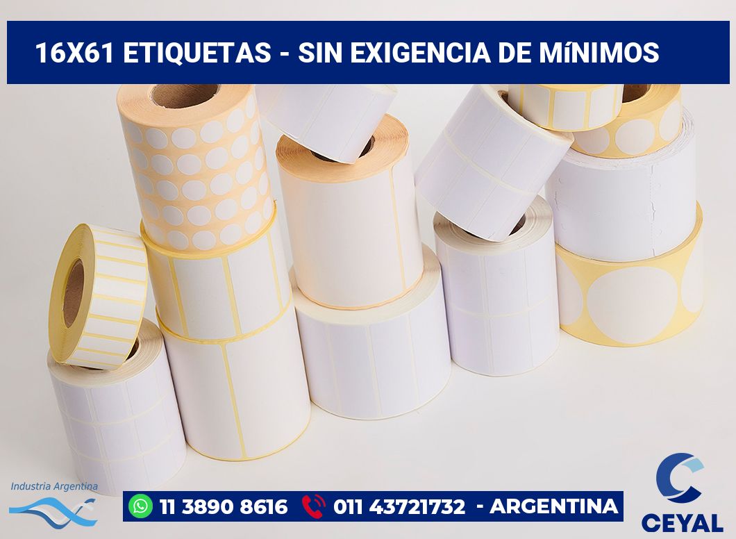 16x61 Etiquetas