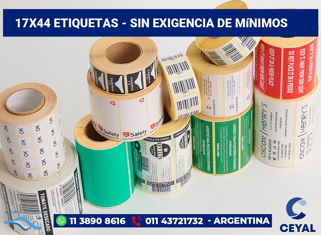 17x44 Etiquetas