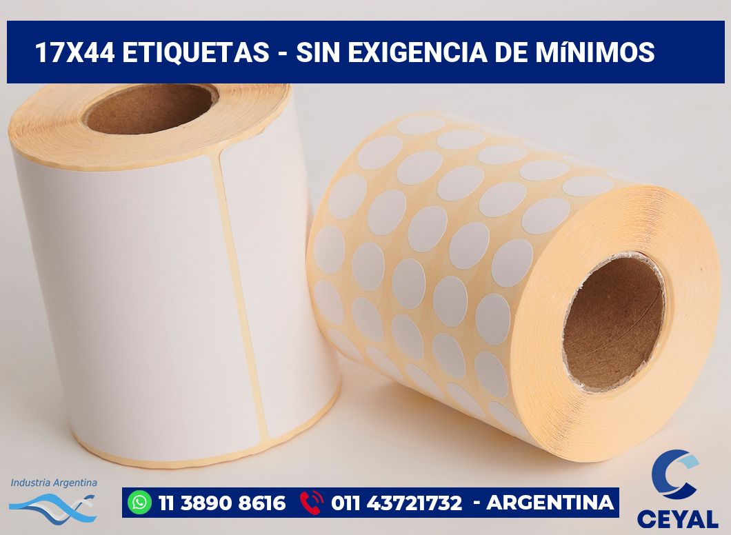 17×44 Etiquetas