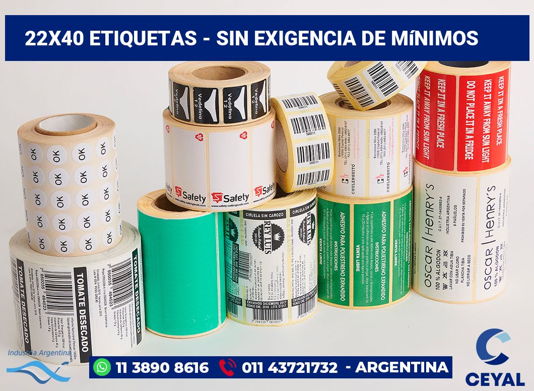 22×40 Etiquetas