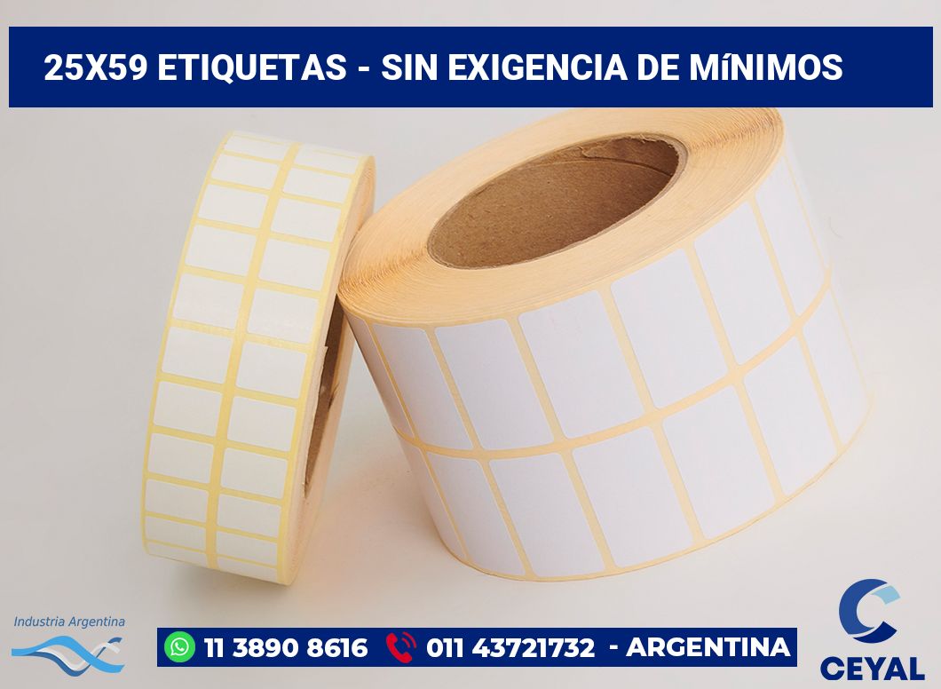 25×59 Etiquetas