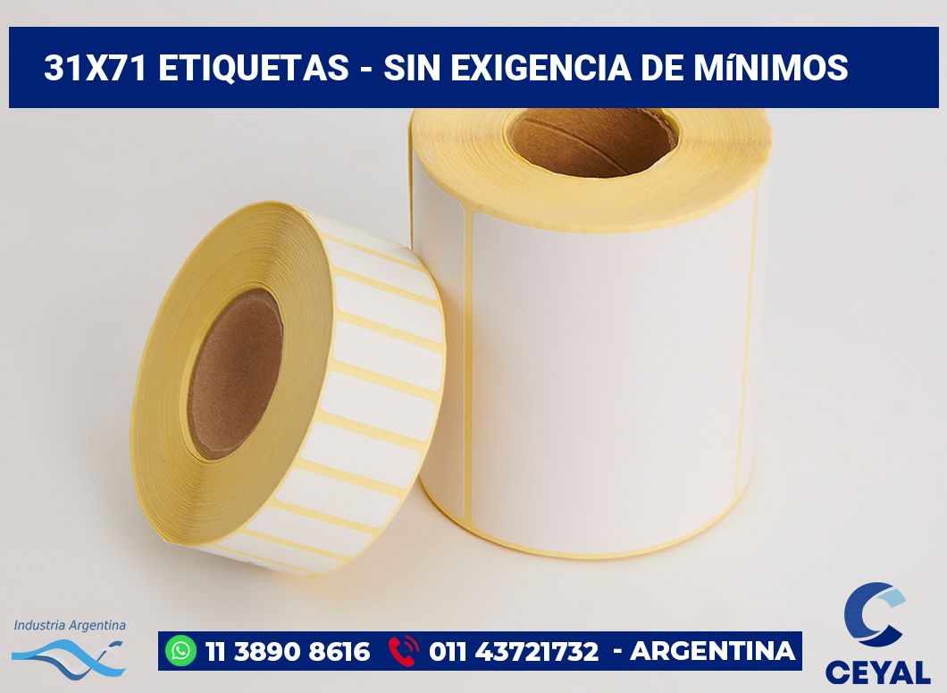 31×71 Etiquetas