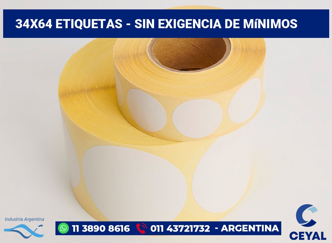 34×64 Etiquetas