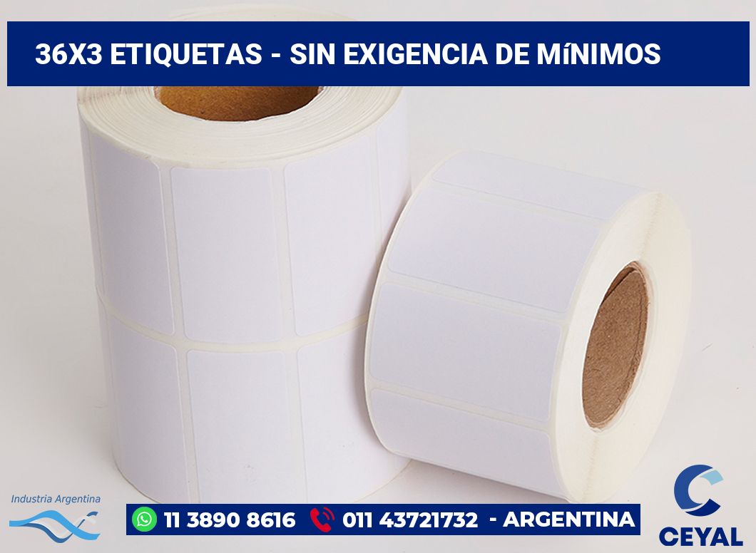 36×3 Etiquetas