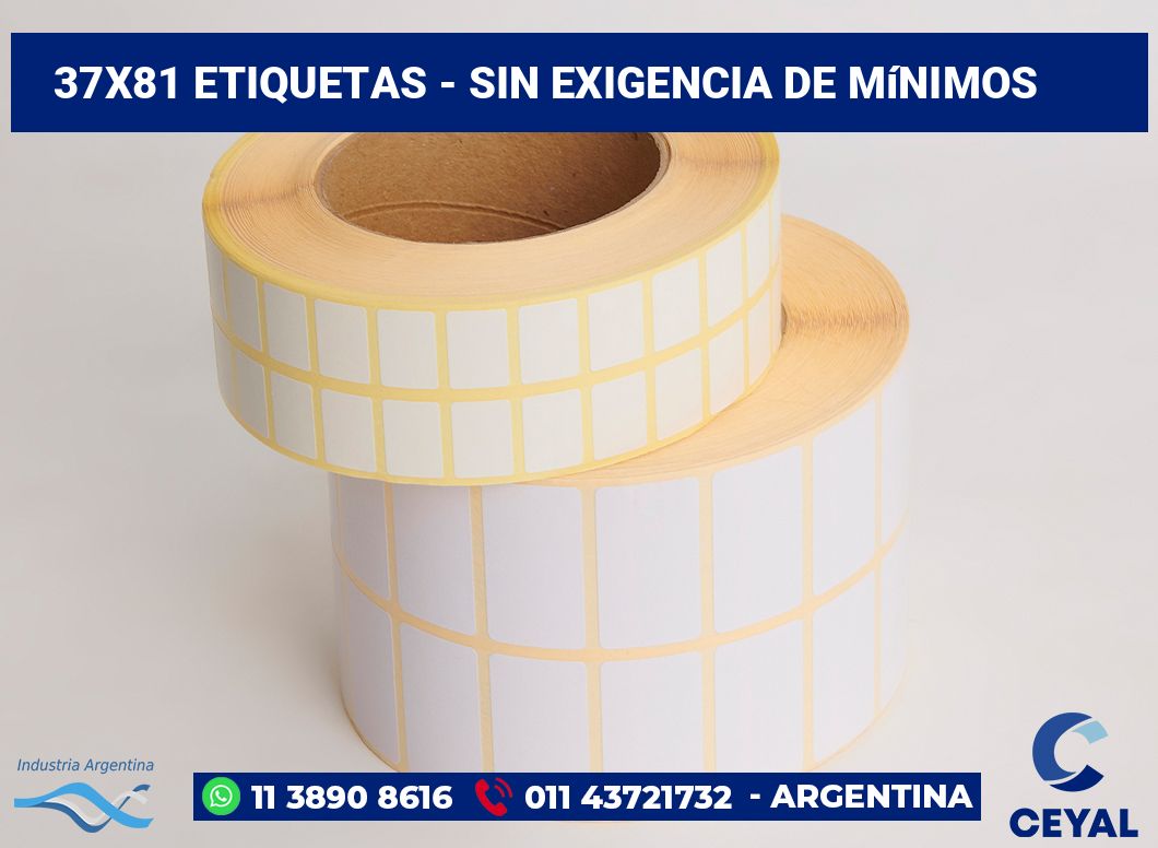 37×81 Etiquetas