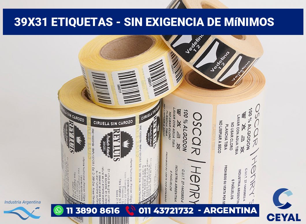 39×31 Etiquetas