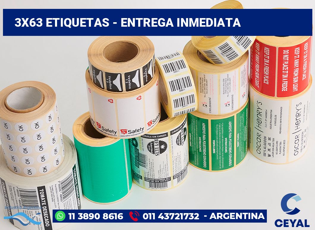 3×63 Etiquetas