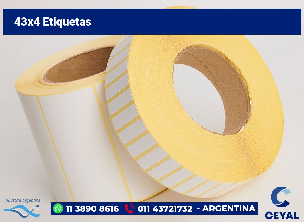 43x4 Etiquetas