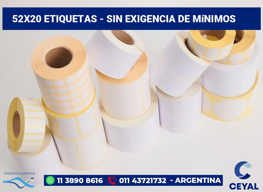 52×20 Etiquetas