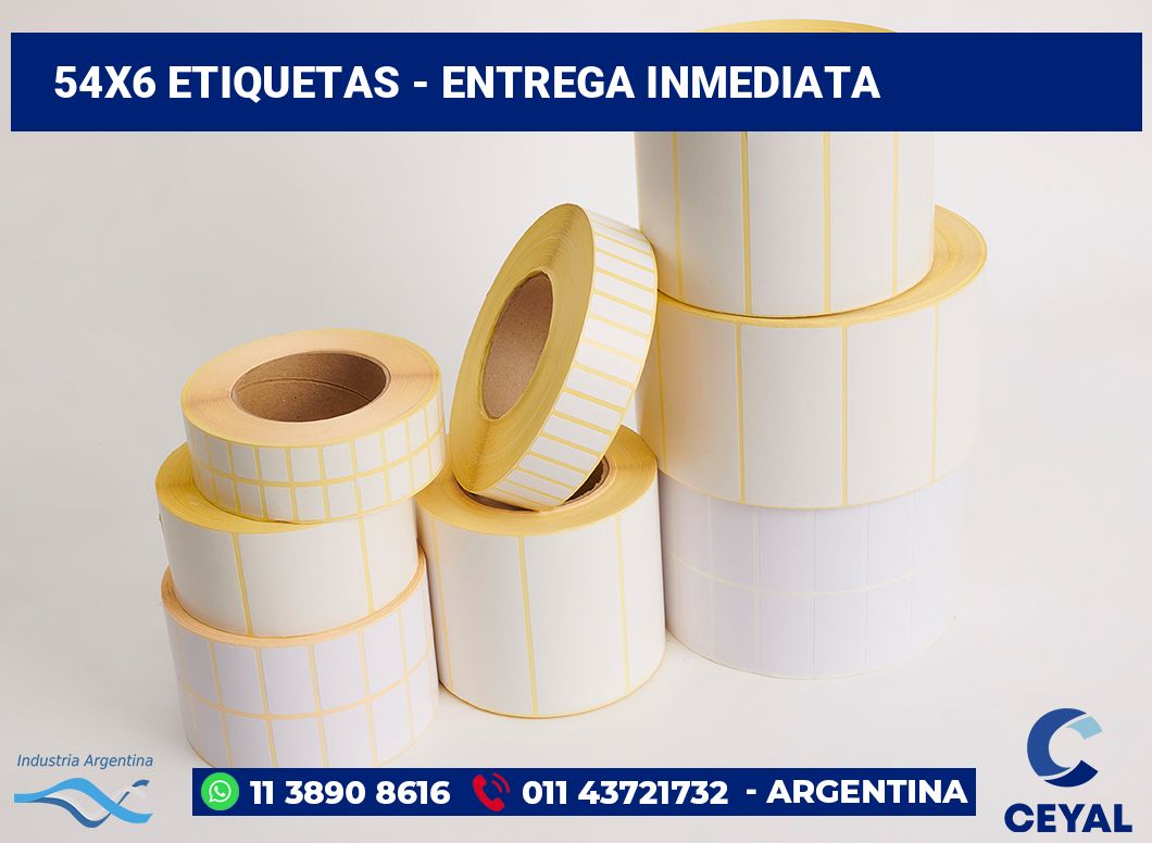 54x6 Etiquetas