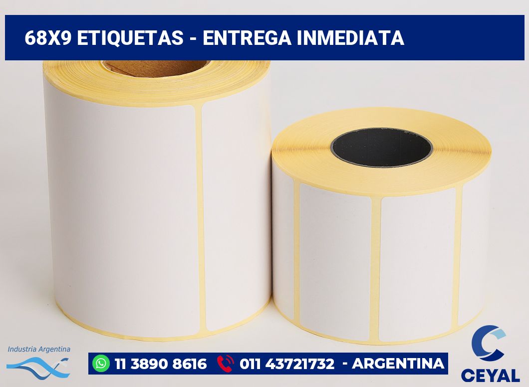 68×9 Etiquetas