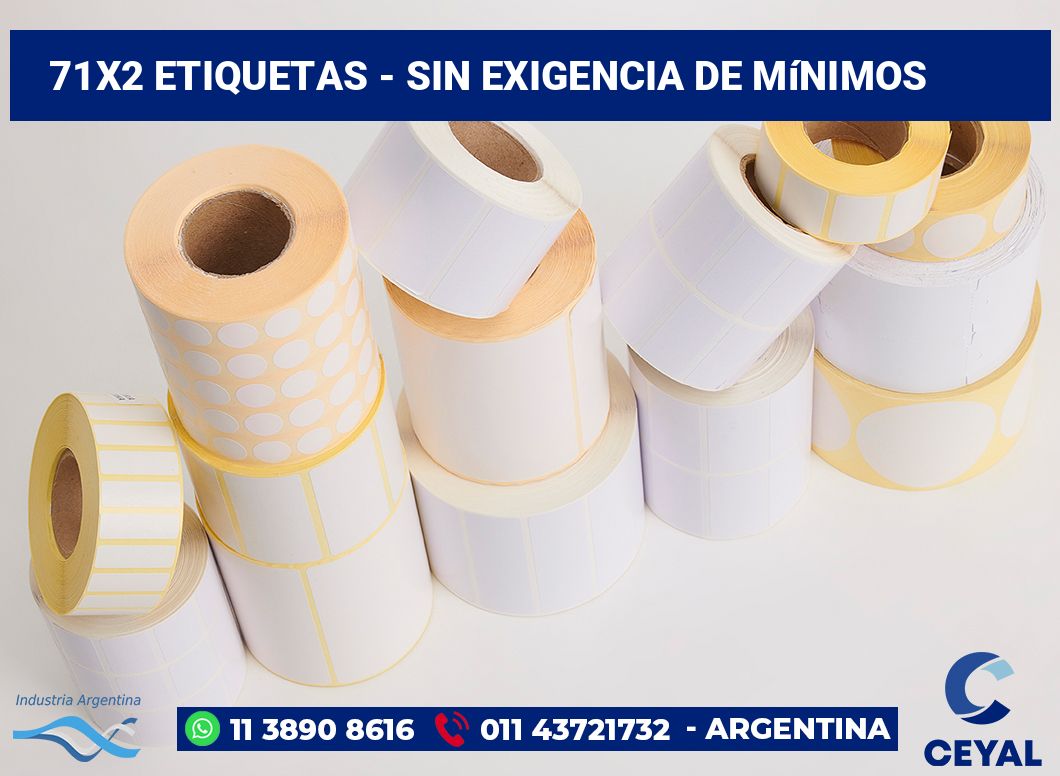 71x2 Etiquetas