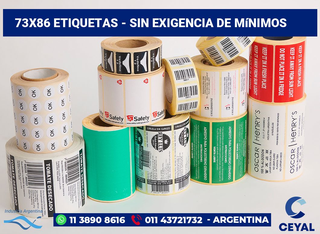 73x86 Etiquetas