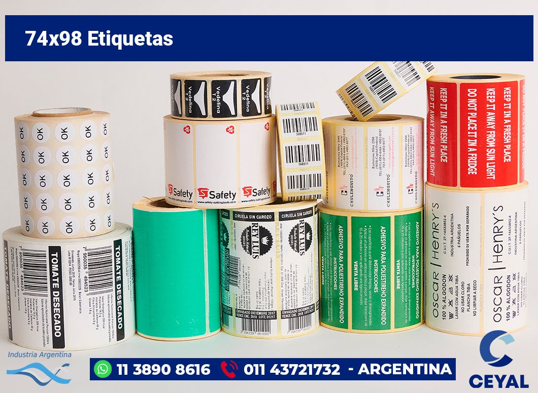 74x98 Etiquetas