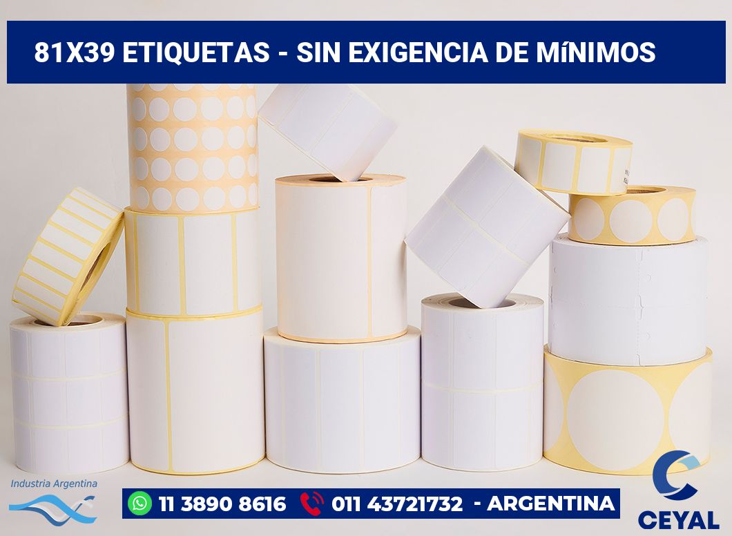 81×39 Etiquetas