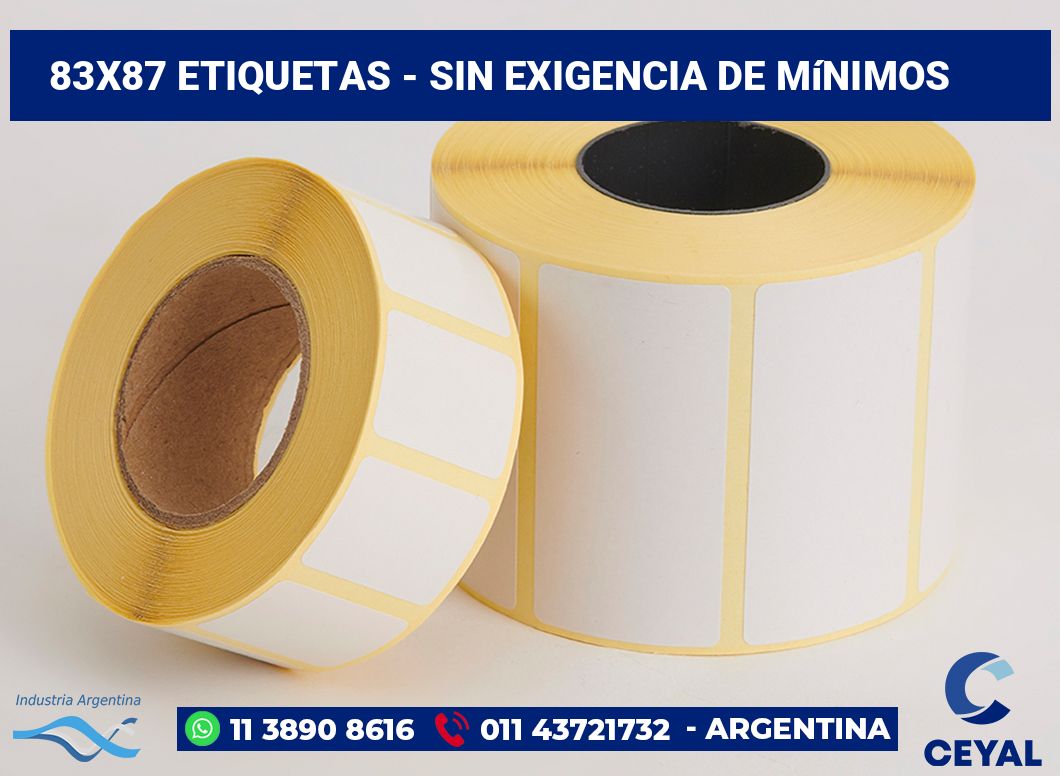 83×87 Etiquetas