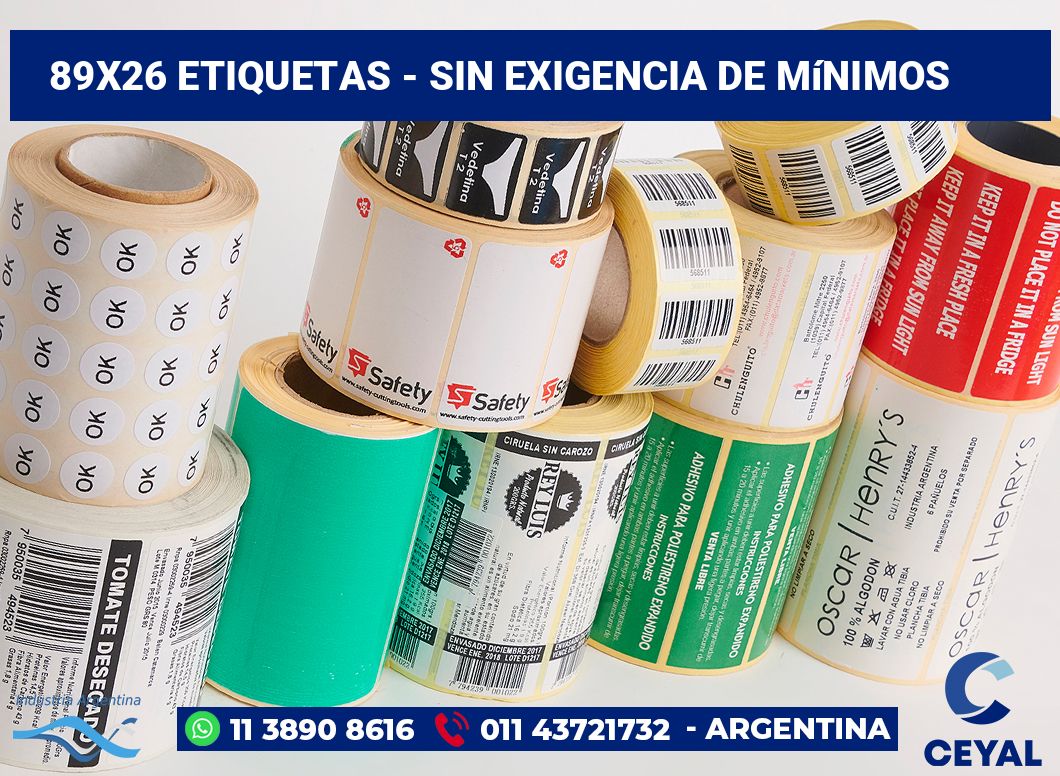 89x26 Etiquetas