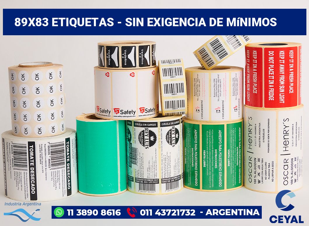 89x83 Etiquetas