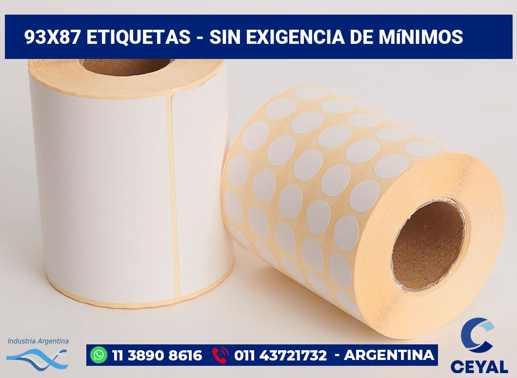 93x87 Etiquetas