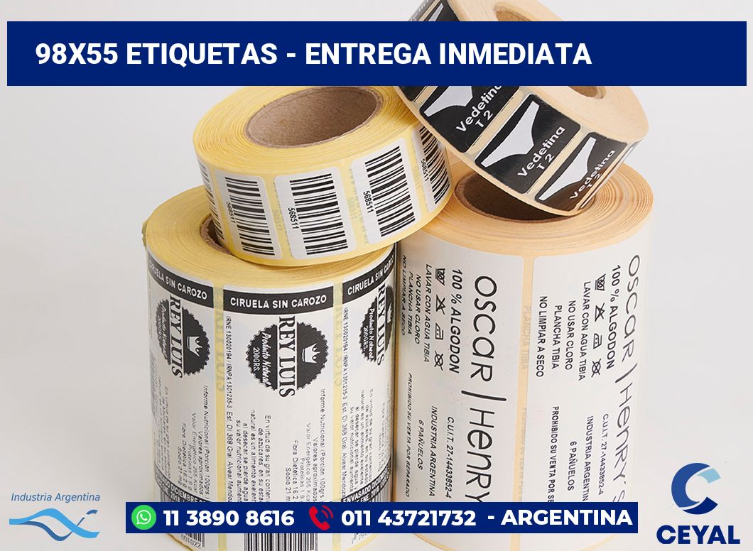98×55 Etiquetas