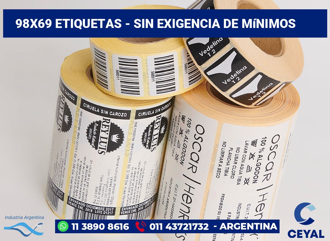 98×69 Etiquetas