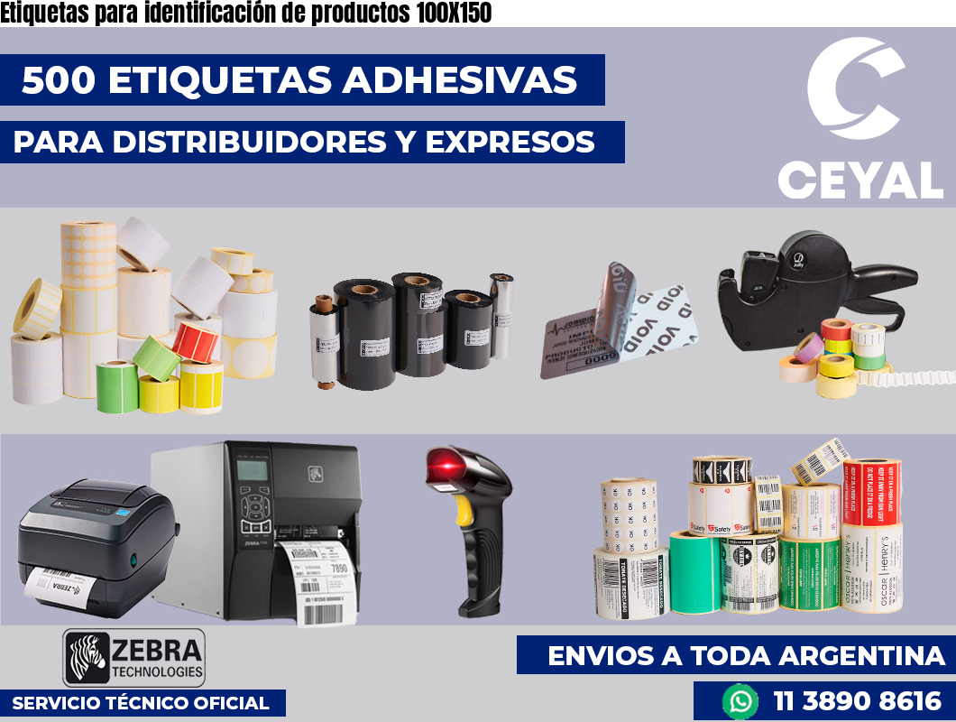 Etiquetas para identificación de productos 100X150