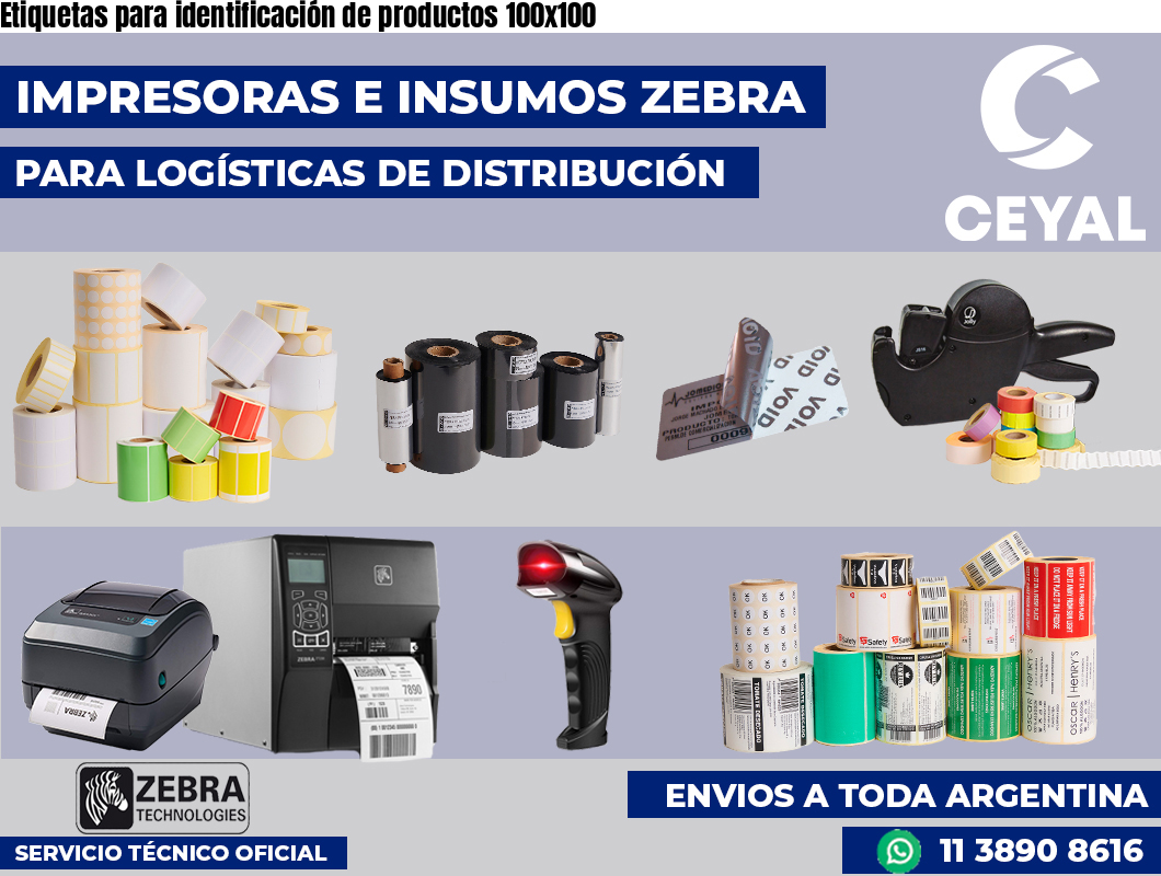 Etiquetas para identificación de productos 100×100