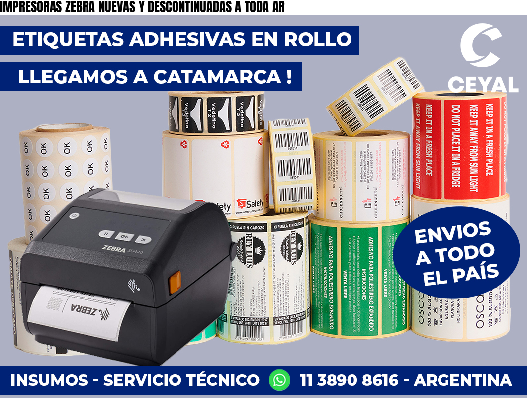 IMPRESORAS ZEBRA NUEVAS Y DESCONTINUADAS A TODA AR