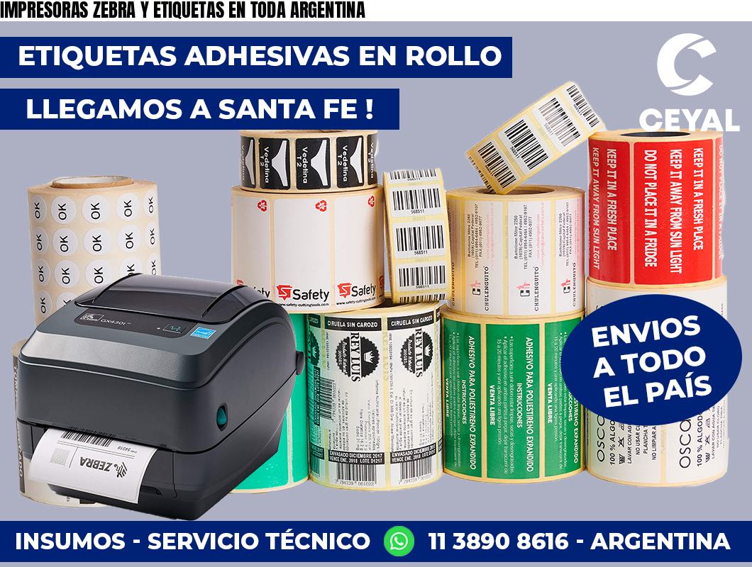 IMPRESORAS ZEBRA Y ETIQUETAS EN TODA ARGENTINA