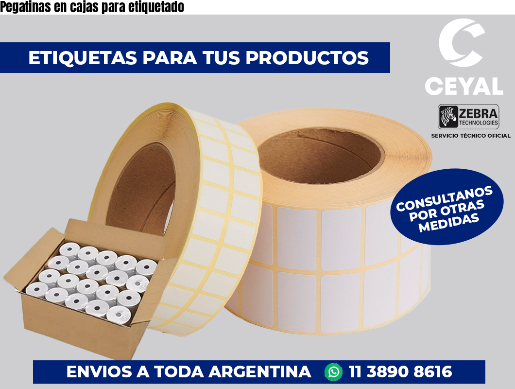 Pegatinas en cajas para etiquetado