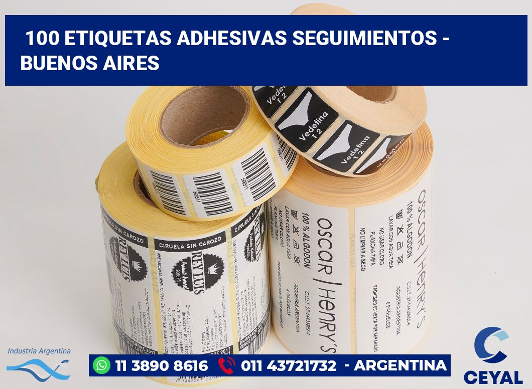 100 Etiquetas adhesivas seguimientos - buenos aires