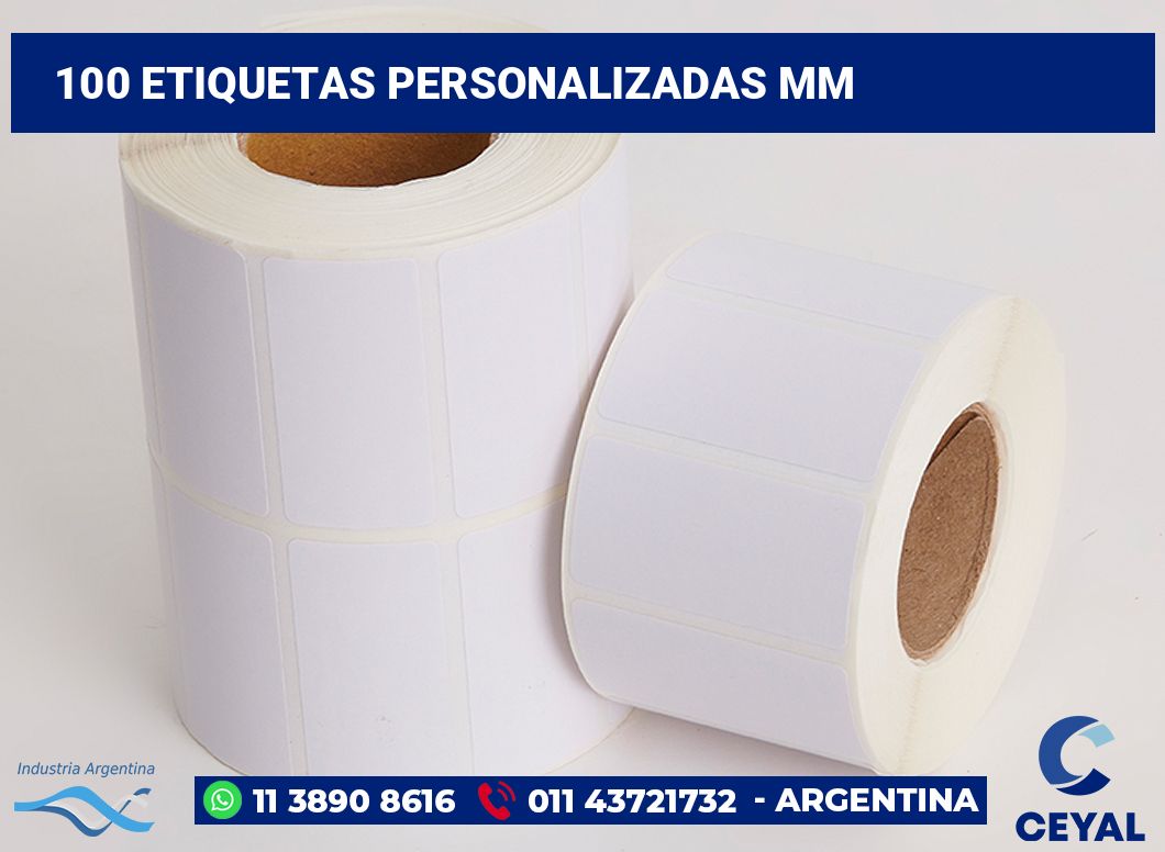 100 Etiquetas personalizadas mm