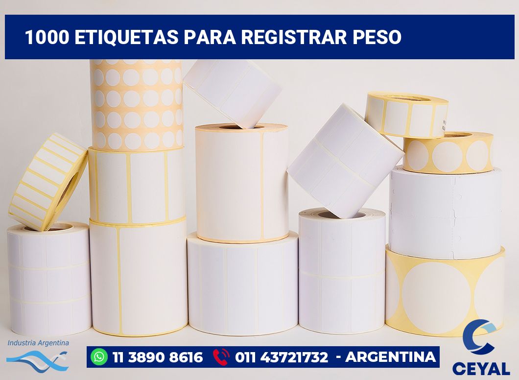 1000 Etiquetas para registrar peso