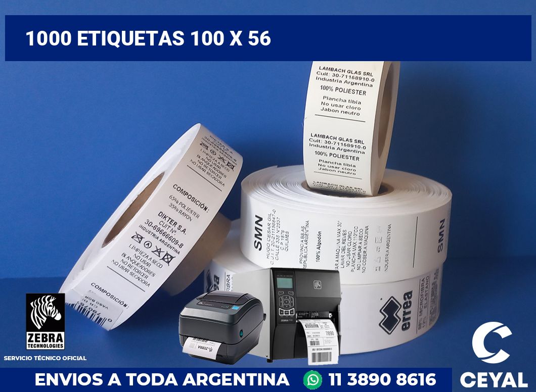 1000 etiquetas 100 x 56