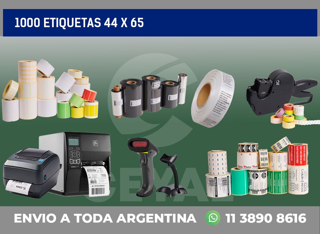 1000 etiquetas 44 x 65