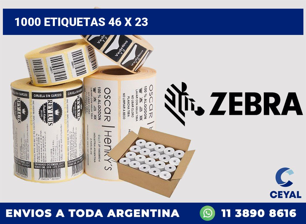 1000 etiquetas 46 x 23