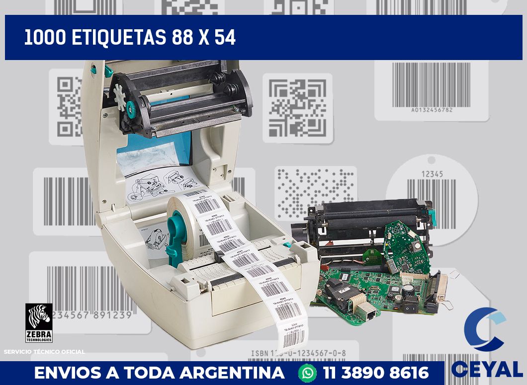 1000 etiquetas 88 x 54